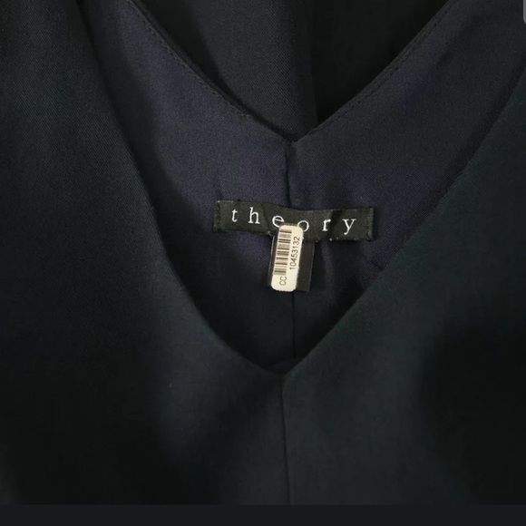 ❌SOLD❌Theory Navy Checklist Molana Stretch Dress - Picture 6 of 7